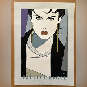 Patrick Nagel Serigraph Print Galerie Michael 18x25